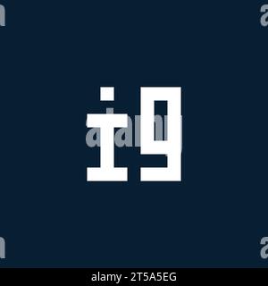 IG initial monogram logo with geometric style design ideas Stock Vector