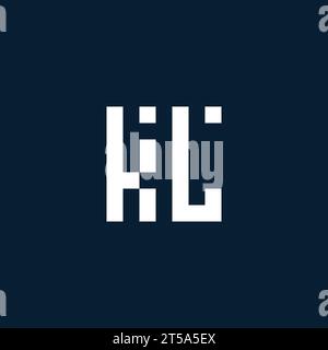 KL initial monogram logo with geometric style design ideas Stock Vector
