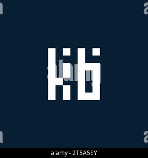 KB initial monogram logo with geometric style design ideas Stock Vector
