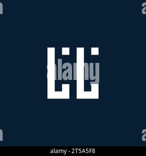 LL initial monogram logo with geometric style design ideas Stock Vector