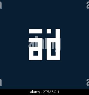 AD initial monogram logo with geometric style design ideas Stock Vector