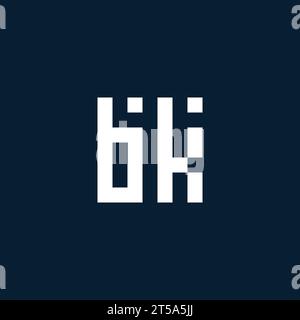 BK initial monogram logo with geometric style design ideas Stock Vector