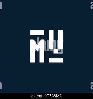 MV initial monogram logo with geometric style design ideas Stock Vector