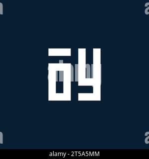 OY initial monogram logo with geometric style design ideas Stock Vector