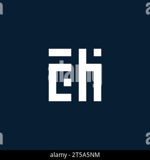 CH initial monogram logo with geometric style design ideas Stock Vector
