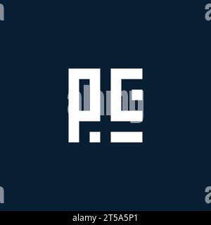 PC initial monogram logo with geometric style design ideas Stock Vector