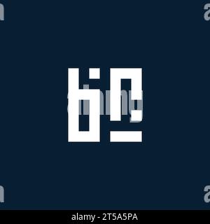 BR initial monogram logo with geometric style design ideas Stock Vector