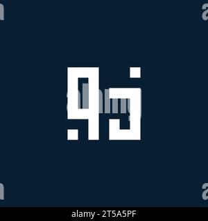 QJ initial monogram logo with geometric style design ideas Stock Vector