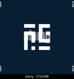 RC initial monogram logo with geometric style design ideas Stock Vector
