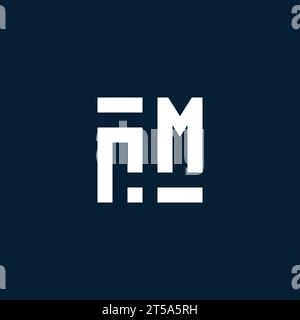 RM initial monogram logo with geometric style design ideas Stock Vector