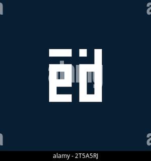 ED initial monogram logo with geometric style design ideas Stock Vector