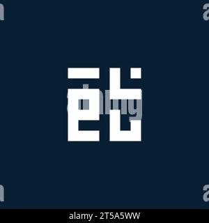 ET initial monogram logo with geometric style design ideas Stock Vector
