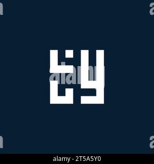 TY initial monogram logo with geometric style design ideas Stock Vector