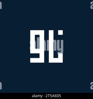 GL initial monogram logo with geometric style design ideas Stock Vector
