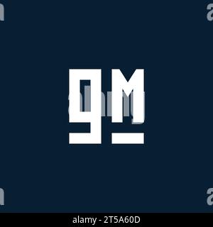 GM initial monogram logo with geometric style design ideas Stock Vector
