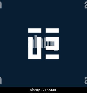 US initial monogram logo with geometric style design ideas Stock Vector