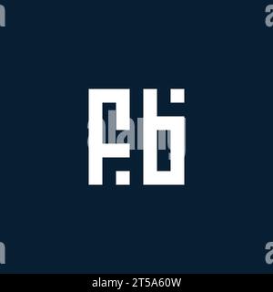 FB initial monogram logo with geometric style design ideas Stock Vector