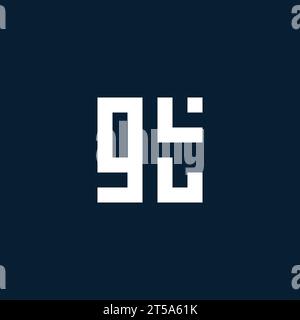 GT initial monogram logo with geometric style design ideas Stock Vector
