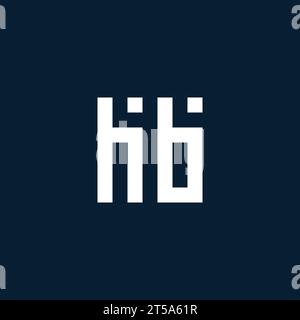 HB initial monogram logo with geometric style design ideas Stock Vector