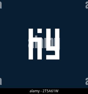 HY initial monogram logo with geometric style design ideas Stock Vector