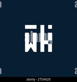 WK initial monogram logo with geometric style design ideas Stock Vector