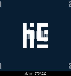 HC initial monogram logo with geometric style design ideas Stock Vector