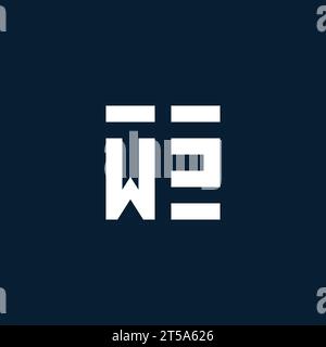 WS initial monogram logo with geometric style design ideas Stock Vector