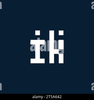 IK initial monogram logo with geometric style design ideas Stock Vector