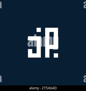 JP initial monogram logo with geometric style design ideas Stock Vector