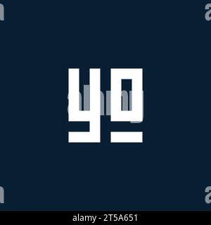 YO initial monogram logo with geometric style design ideas Stock Vector