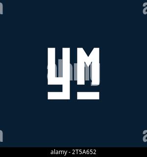 YM initial monogram logo with geometric style design ideas Stock Vector
