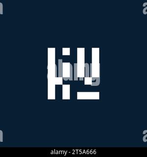 KV initial monogram logo with geometric style design ideas Stock Vector