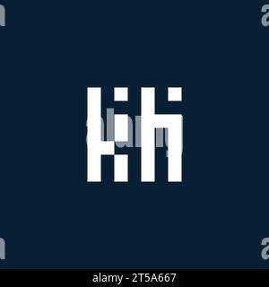 KH initial monogram logo with geometric style design ideas Stock Vector
