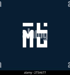 MT initial monogram logo with geometric style design ideas Stock Vector