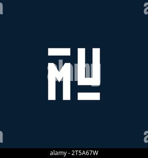 MU initial monogram logo with geometric style design ideas Stock Vector