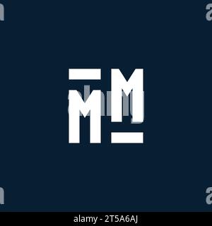 MM initial monogram logo with geometric style design ideas Stock Vector