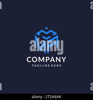 MA logo hexagon designs, best monogram initial logo with hexagonal shape design ideas inspiration Stock Vector