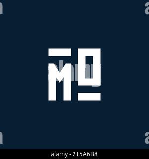 MO initial monogram logo with geometric style design ideas Stock Vector