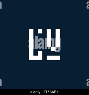 LV initial monogram logo with geometric style design ideas Stock Vector