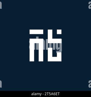 NT initial monogram logo with geometric style design ideas Stock Vector