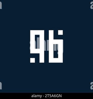 QB initial monogram logo with geometric style design ideas Stock Vector