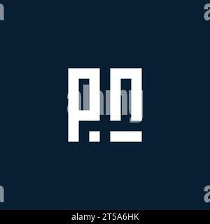 PN initial monogram logo with geometric style design ideas Stock Vector