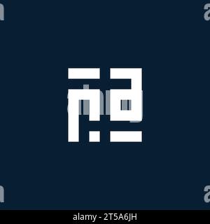 RA initial monogram logo with geometric style design ideas Stock Vector