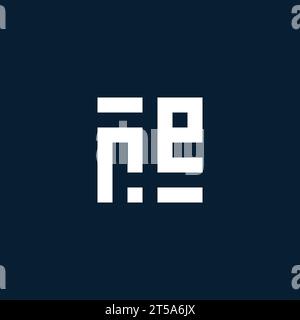 RE initial monogram logo with geometric style design ideas Stock Vector