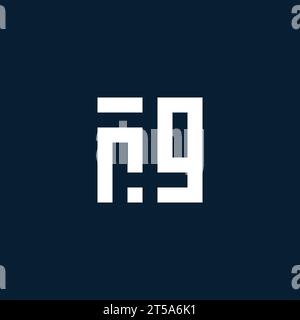 RG initial monogram logo with geometric style design ideas Stock Vector