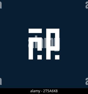 RP initial monogram logo with geometric style design ideas Stock Vector