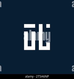UL initial monogram logo with geometric style design ideas Stock Vector