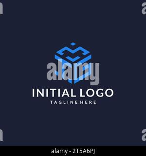 TG logo hexagon designs, best monogram initial logo with hexagonal shape design ideas inspiration Stock Vector