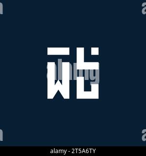 WT initial monogram logo with geometric style design ideas Stock Vector
