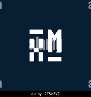 XM initial monogram logo with geometric style design ideas Stock Vector